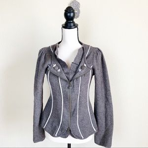 Anthropologie Charlie & Robin wool zipper jacket